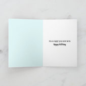 Birthday Bluebird Singen in Morgennebel Karte (Innenseite)