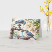 Birthday Bluebirds on Faucet Karte (Gelbe Blume)