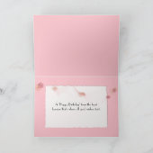 Birthday Blush Pink Roses Karte (Innenseite)