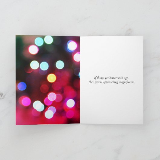 Birthday Bokeh Party Lights Card Karte (Innenseite)