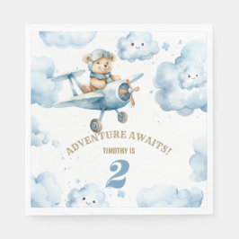 Birthday Bonanza von Blue Bar: Flying in Year 2 Serviette