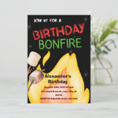 Birthday Bonfire Einladung (Stehend Vorderseite)
