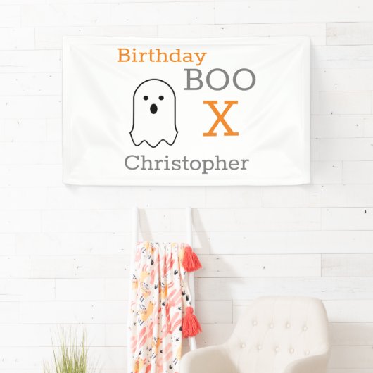 Birthday Boo Ghost Banner (Insitu)