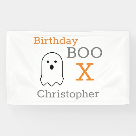 Birthday Boo Ghost Banner (Horizontal)