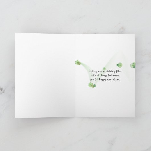 Birthday Boot Bouquet Karte (Innenseite)