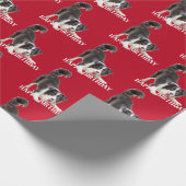 Birthday Border Collie auf Red Geschenkpapier (Ecke)