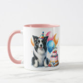 Birthday Border Collie Dog Lover Tasse (Links)