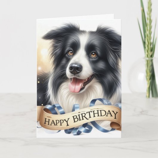 Birthday Border Collie From Dog Grußkarte Karte (Vorderseite)