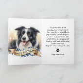 Birthday Border Collie From Dog Grußkarte Karte (Innenseite)