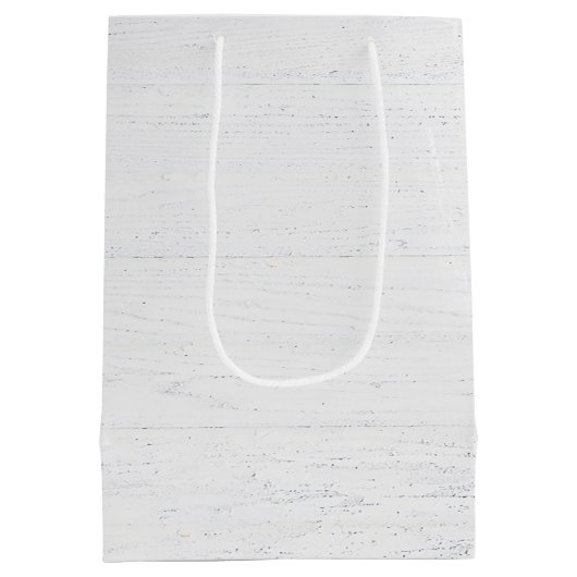 Birthday Border Collie on Wood Mittlere Geschenktüte (Rückseite)