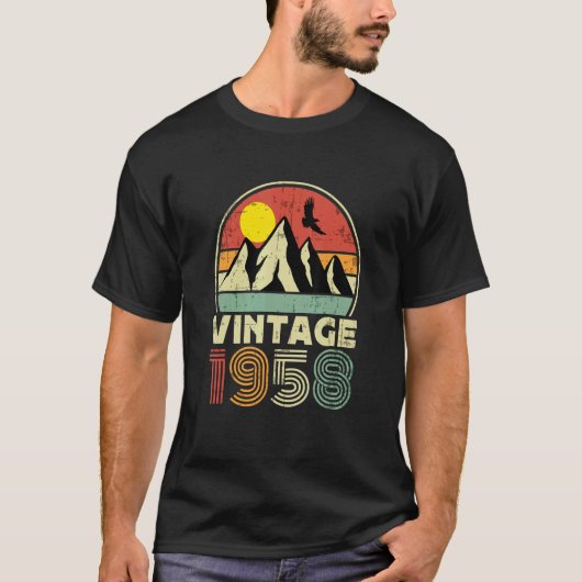 Birthday Born In 1958  Vintage T-Shirt (Vorderseite)