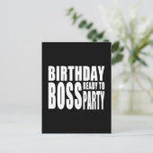 Birthday Boss Bereit zum Party Einladungspostkarte (Stehend Vorderseite)