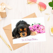 Birthday Boss Cavalier King Charles Spaniel Karte