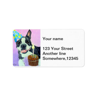 Birthday Boston Adressaufkleber