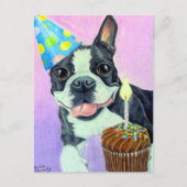 Birthday Boston Postkarte (Vorderseite)