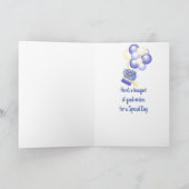 Birthday Bouquet Balloons Pansy Garden Blume Karte (Innenseite)