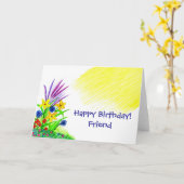 Birthday Bouquet Karte (Gelbe Blume)