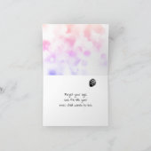 Birthday Bow auf Rainbow Bokeh Karte (Innenseite)