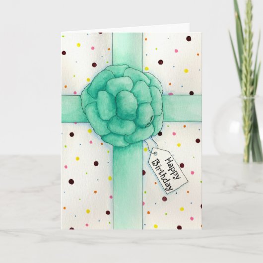 Birthday Bow Card Karte (Vorderseite)
