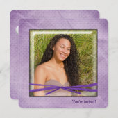 Birthday Bow im Foto Einladung (Vorne/Hinten)