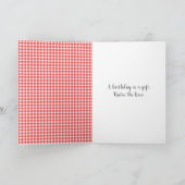Birthday Bow mit Daisy On Gingham Karte (Innenseite)