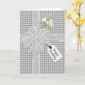 Birthday Bow mit Daisy On Gingham Karte (Gelbe Blume)
