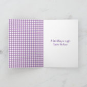 Birthday Bow mit Daisy On Gingham Karte (Innenseite)