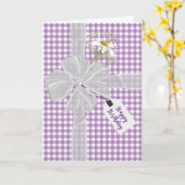 Birthday Bow mit Daisy On Gingham Karte (Gelbe Blume)