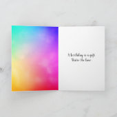 Birthday Bow mit Daisy On Rainbow Abstrakt Karte (Innenseite)