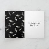 Birthday Bow on Feathers Karte (Innenseite)