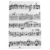 Birthday Bow on Music Mittlere Geschenktüte (Rückseite)