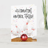 Birthday Bowling Strike Karte (Vorderseite)