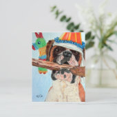 Birthday Boxer Postkarte (Stehend Vorderseite)