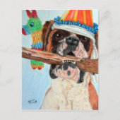 Birthday Boxer Postkarte (Vorderseite)