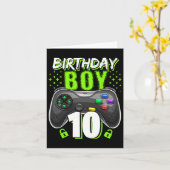 Birthday Boy 10 Video Game Controller Gamer 10. B Karte (Gelbe Blume)