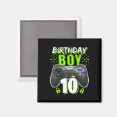 Birthday Boy 10 Video Game Controller Gamer 10. B Magnet (Vorderseite/Rückseite)
