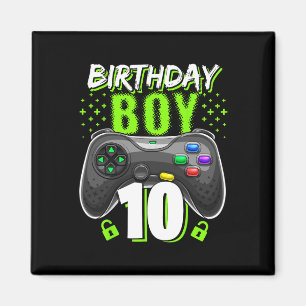 Birthday Boy 10 Video Game Controller Gamer 10. B Magnet