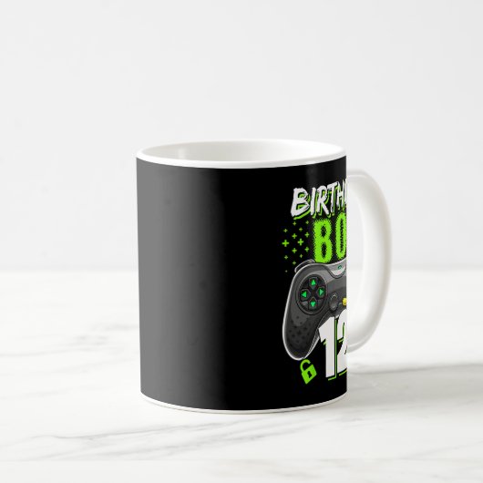 Birthday Boy 12 Video Game Controller Gamer 12. B Kaffeetasse (VorderseiteRechts)