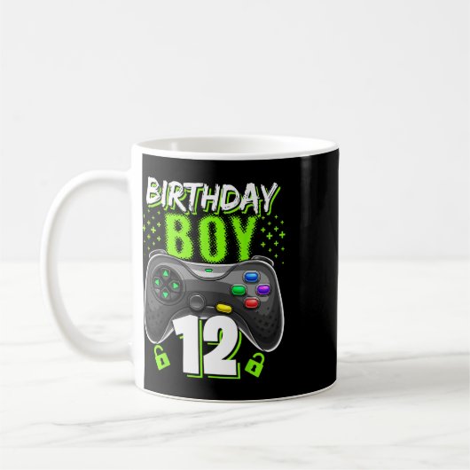 Birthday Boy 12 Video Game Controller Gamer 12. B Kaffeetasse (Links)