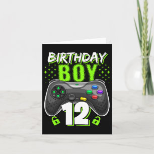 Birthday Boy 12 Video Game Controller Gamer 12. B Karte