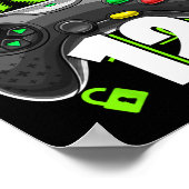 Birthday Boy 12 Video Game Controller Gamer 12. B Poster (Ecke)