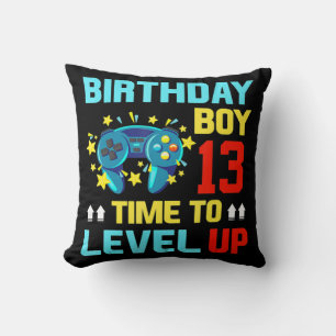Birthday Boy 13  13 Year Old Video Games Gift Kids Kissen