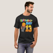 Birthday Boy 13 Years Old 13Th Birthday Basketball T-Shirt (Vorne ganz)