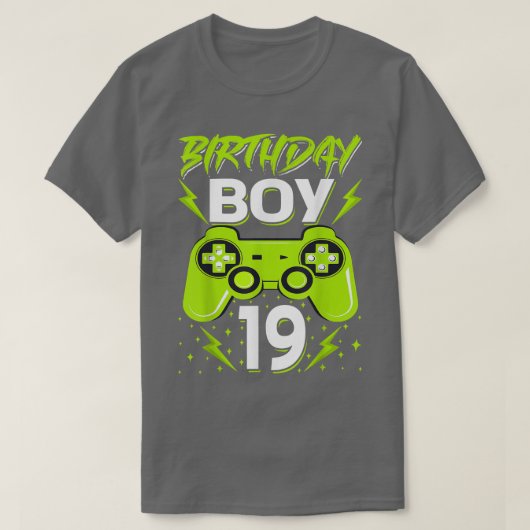 Birthday Boy 19 Video Game Controller Gamer 19. B T-Shirt (Design vorne)