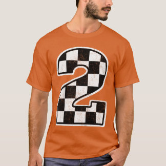 Birthday Boy 2 Two Race 2. Geburtstag Racing Flag  T-Shirt