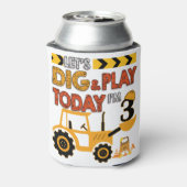 Birthday Boy 3 Construction 3rd Birthday Excavator Dosenkühler (Kanne Rückseite)