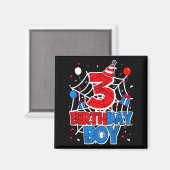 Birthday Boy 3 Year Old Sders 3rd Birthday Kids  Magnet (Vorderseite/Rückseite)