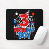 Birthday Boy 3 Year Old Sders 3rd Birthday Kids Mousepad (Mit Mouse)