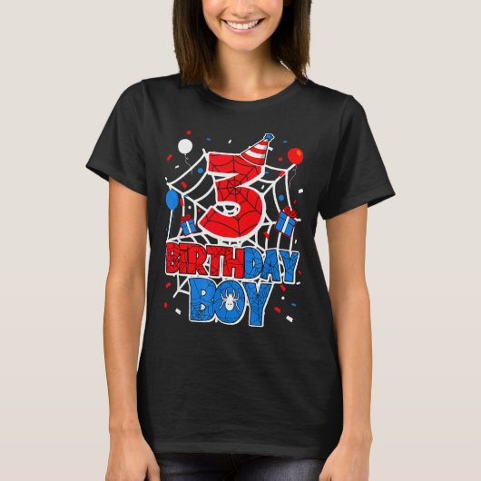 Birthday Boy 3 Year Old Sders 3rd Birthday Kids T-Shirt (Vorderseite)