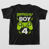 Birthday Boy 4 Video Game Controller Gamer 4th Bir T-Shirt (Ablage )